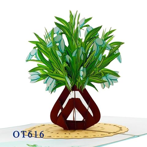 Snowdrop Pop Up Card