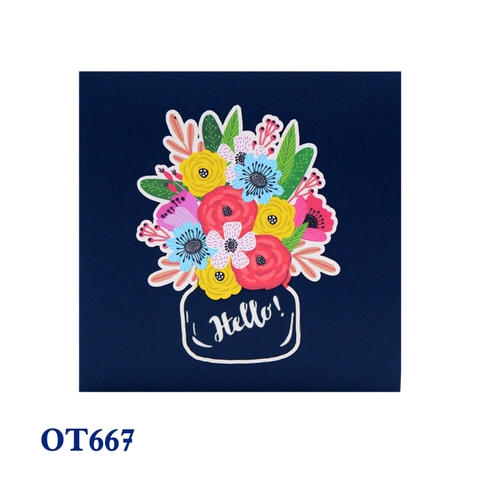 Flowers Vase Pop Up Card