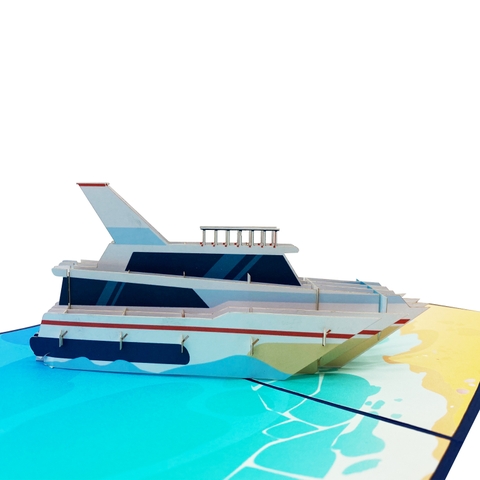 Yacht Pop Up 3D Greeting Card