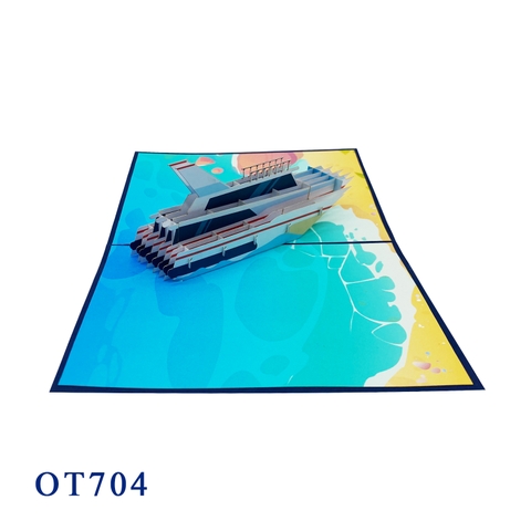 Yacht Pop Up 3D Greeting Card