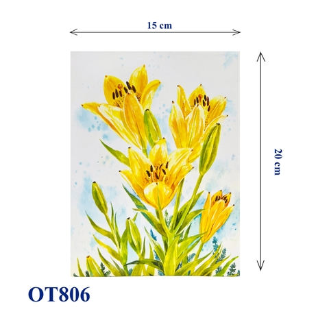 Yellow Lilys Pop Up Card