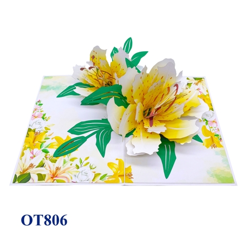 Yellow Lilys Pop Up Card