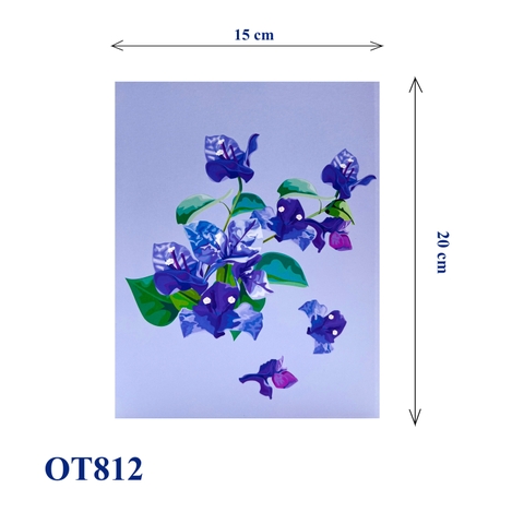 Purple Bougainvillea Pop Up Card