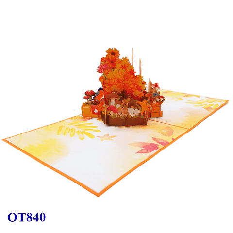 Autumn Boots Pop Up Card