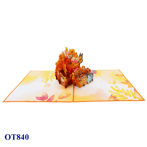 Autumn Boots Pop Up Card