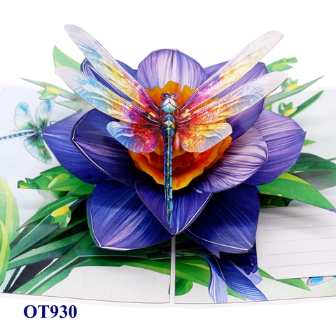 Purple Narcissus Flowers Pop Up Card