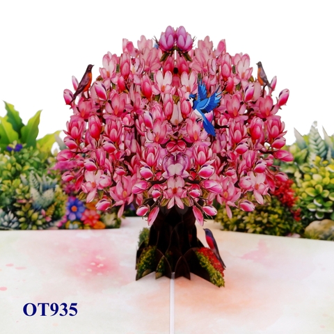 Magnolia Tree Pop Up Card