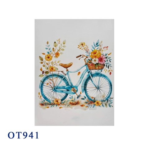 Bicycle Flowers Pop Up Card