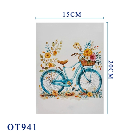 Bicycle Flowers Pop Up Card