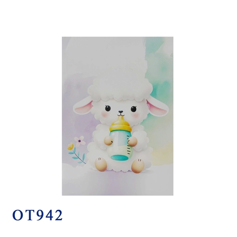 Lamb Christening Pop Up Card