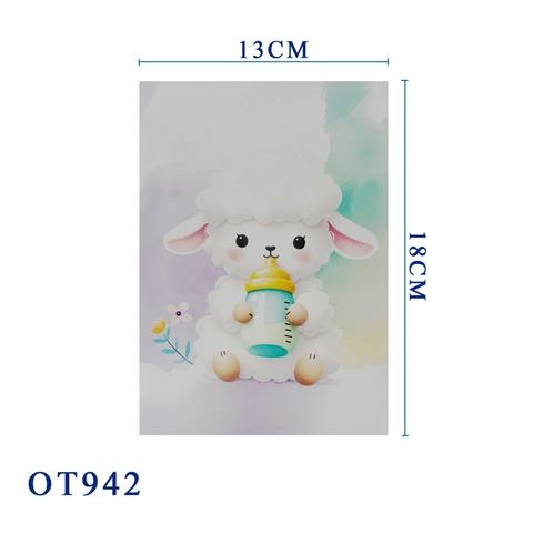 Lamb Christening Pop Up Card