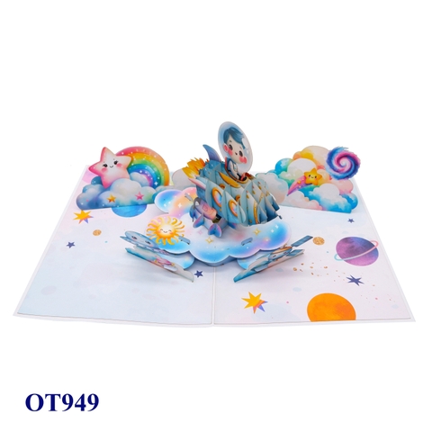 Space Pop Up 3D Greeting Card