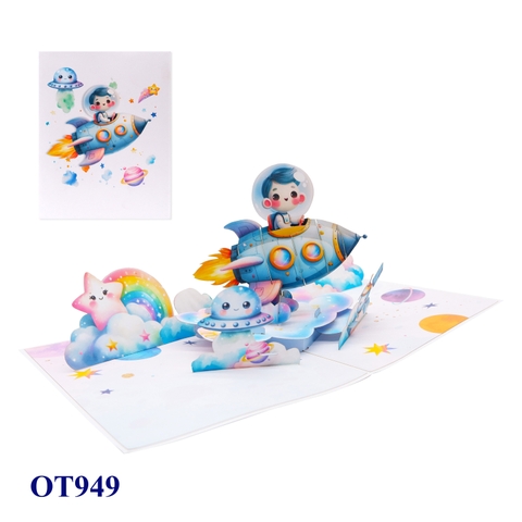 Space Pop Up 3D Greeting Card