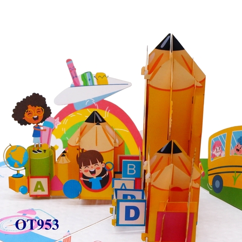Back To School 3D Pop Up Card