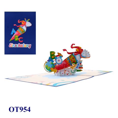 Candy Back To School 3D Pop-up Greeting Card