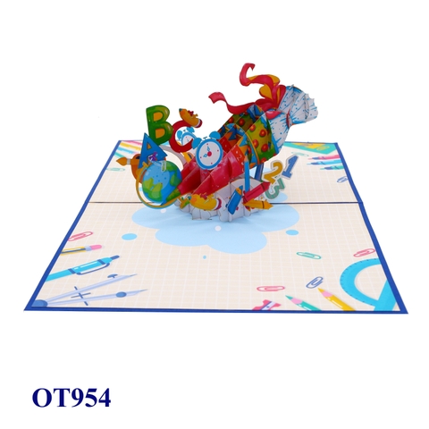 Candy Back To School 3D Pop-up Greeting Card