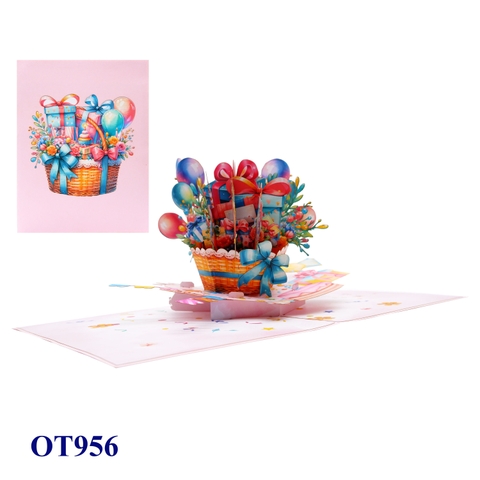 Gifts Basket 3D Pop Up Card