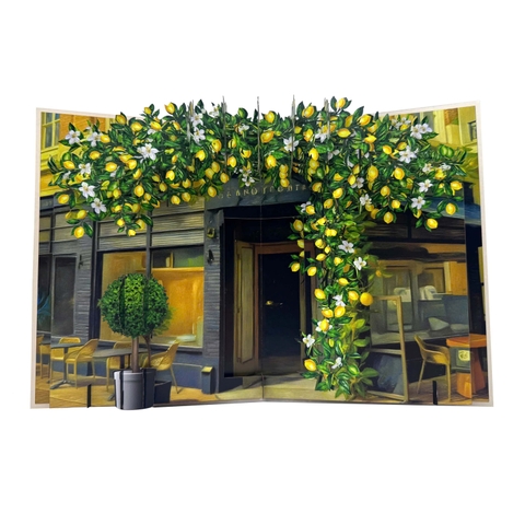 Lemon Café Pop-Up Card – A Refreshing 3D Greeting Card