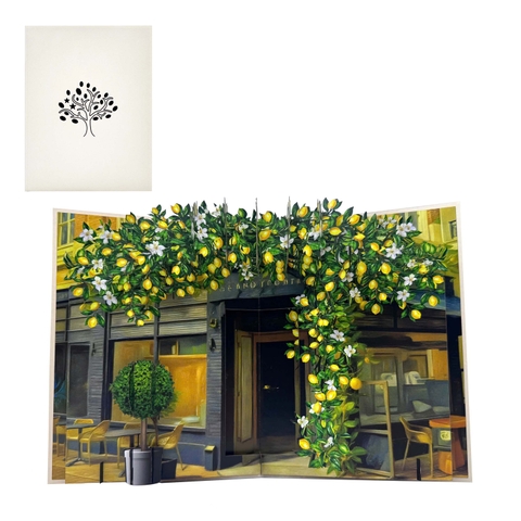 Lemon Café Pop-Up Card – A Refreshing 3D Greeting Card