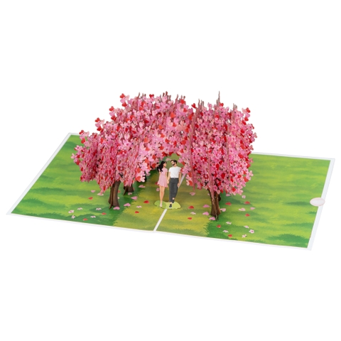Cherry Blossom Tunnel Pop-Up Card