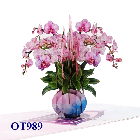 Orchid Harmony 3D Pop-up Card