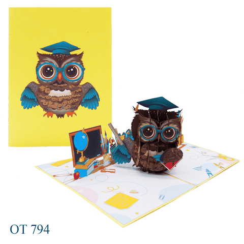 Owl Graduation Pop Up Card