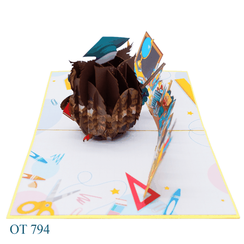 Owl Graduation Pop Up Card