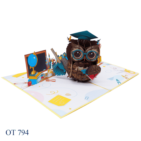Owl Graduation Pop Up Card