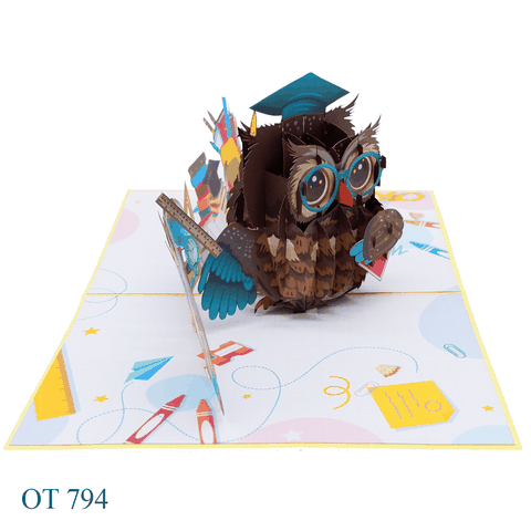 Owl Graduation Pop Up Card