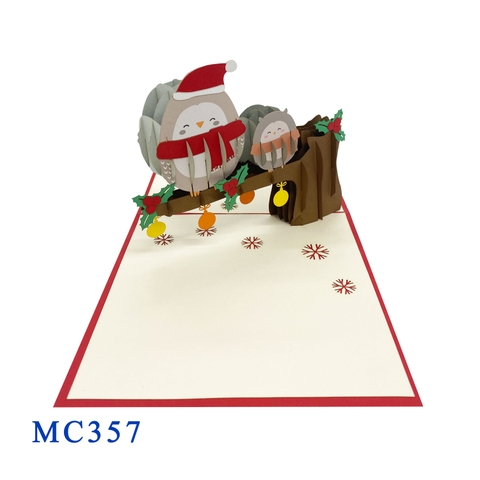 Owl Noel Pop Up Card