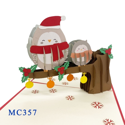 Owl Noel Pop Up Card