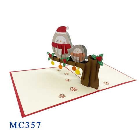 Owl Noel Pop Up Card