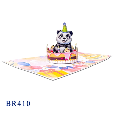 Panda Birthday Cake Pop-Up Card