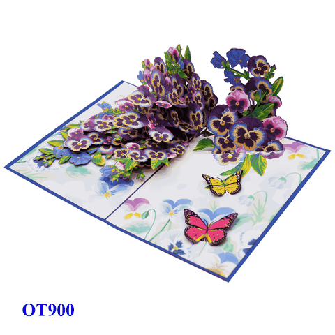 Pansy Butterfly Pop Up Card