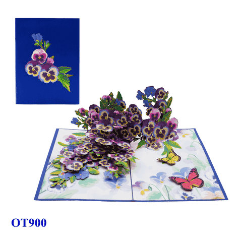 Pansy Butterfly Pop Up Card