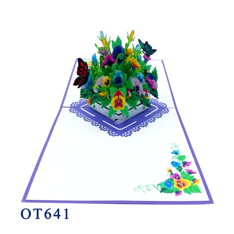 Pansy pop up card