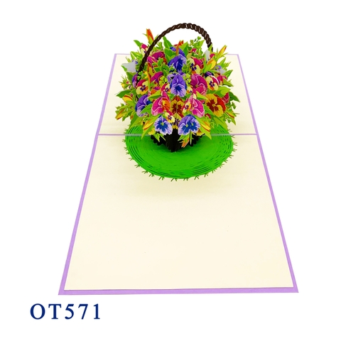 Saffron Flower Pop Up Card