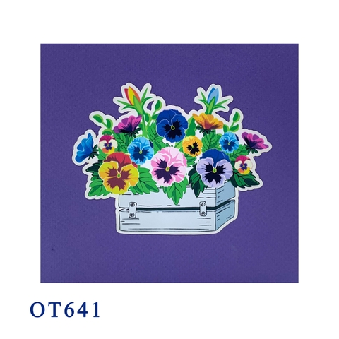 Pansy pop up card