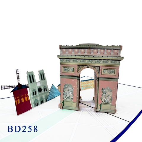 Paris Landmarks Pop-Up Card