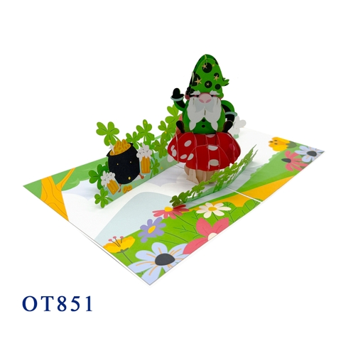 St. Patrick's Day Gnome Pop Up Card