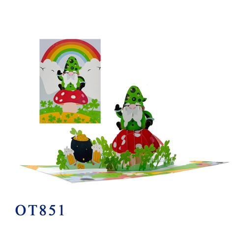 St. Patrick's Day Gnome Pop Up Card