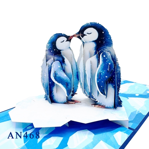 Penguin Couple Pop-Up Card