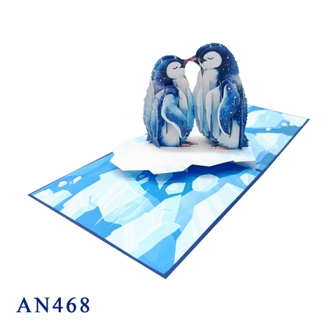 Penguin Couple Pop-Up Card
