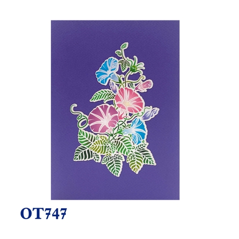 Petunia Flowers Pop Up Card