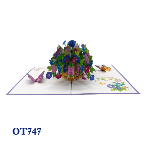 Petunia Flowers Pop Up Card