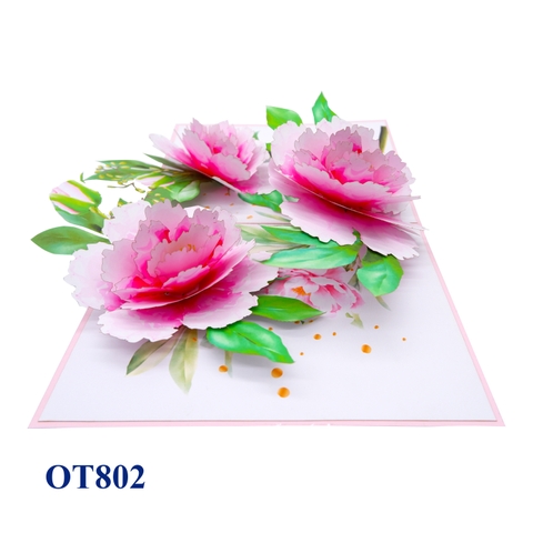 Peonies Pop Up Card