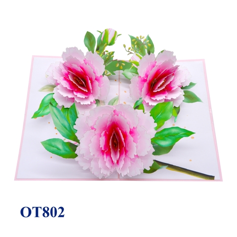 Peonies Pop Up Card
