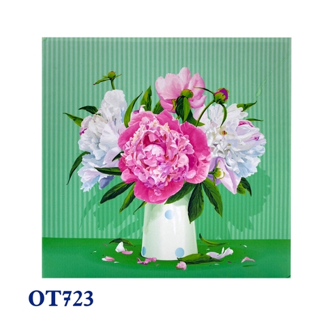 Peony Flowers Vase 3D Pop Up Card