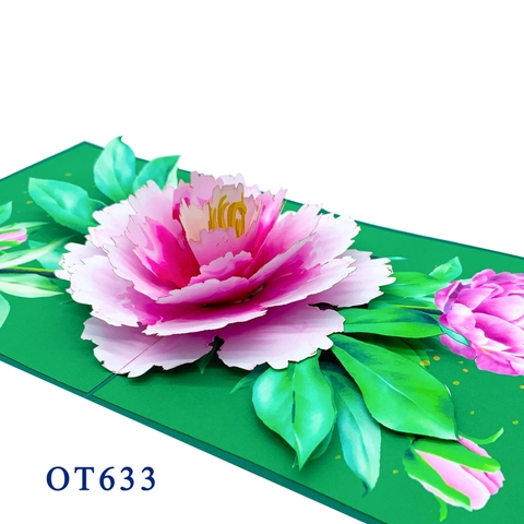Peony Pop Up Card