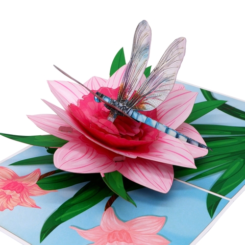 Pink Daffodils Pop Up Card